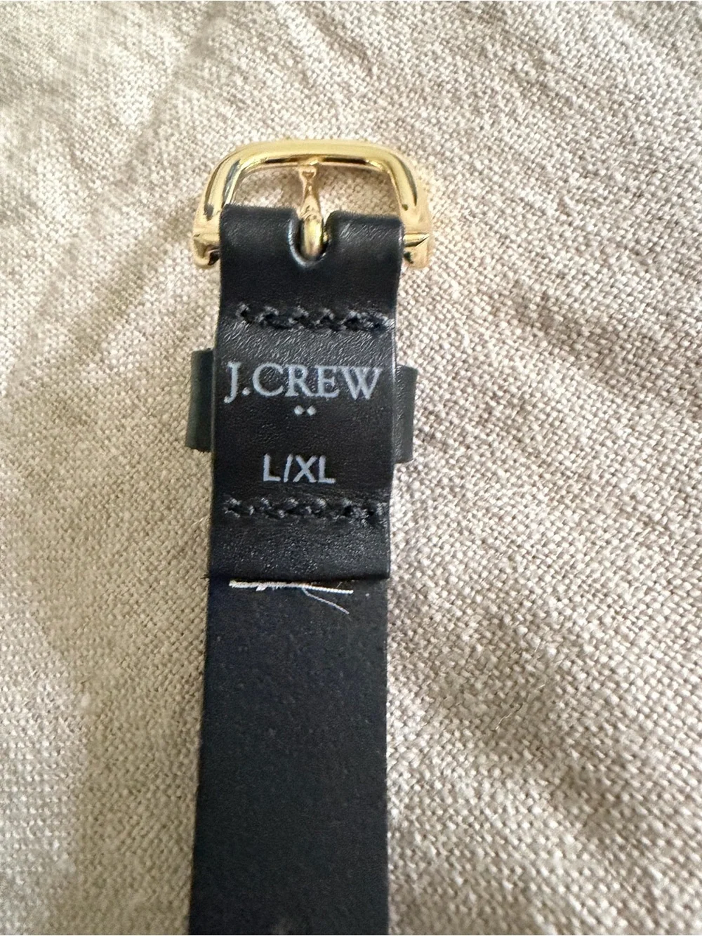 Jcrew minimalist  women’s black Leather Belt L/XL